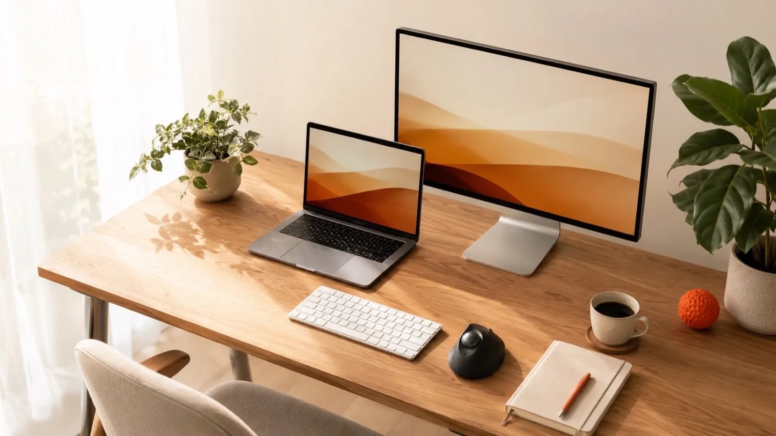整ったApple中心の在宅・デスクワーク環境のデスク